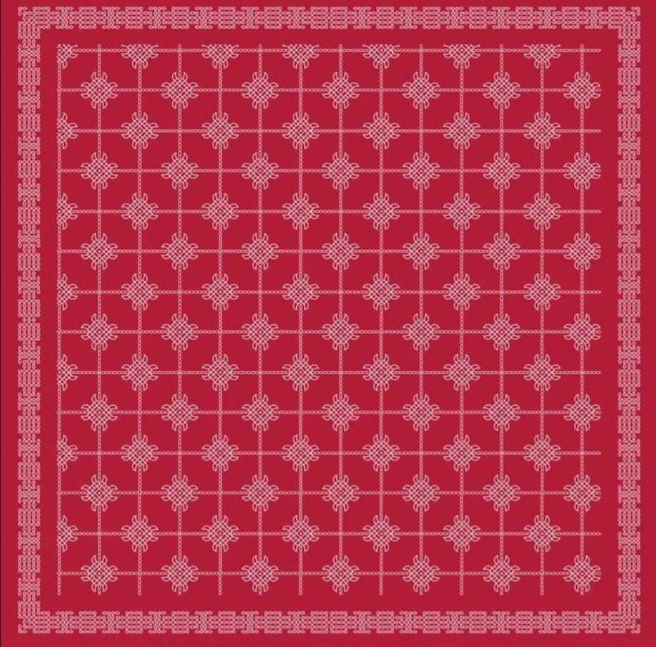 Crimson Kolam Jaal Backdrop