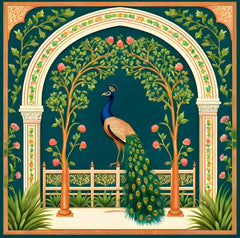 Royal Peacock Garden Backdrop