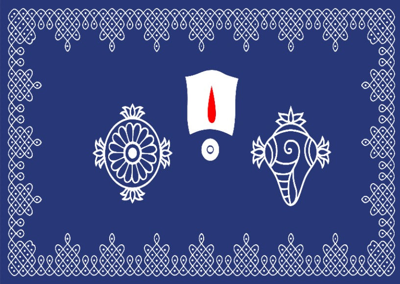 Sacred Kolam Ganesha & Shankha Motif
