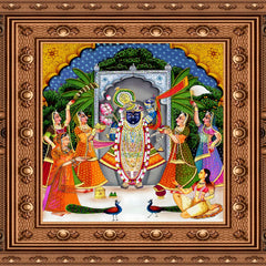 Royal Shrinathji Annakut Mahotsav Pichwai Art Backdrop