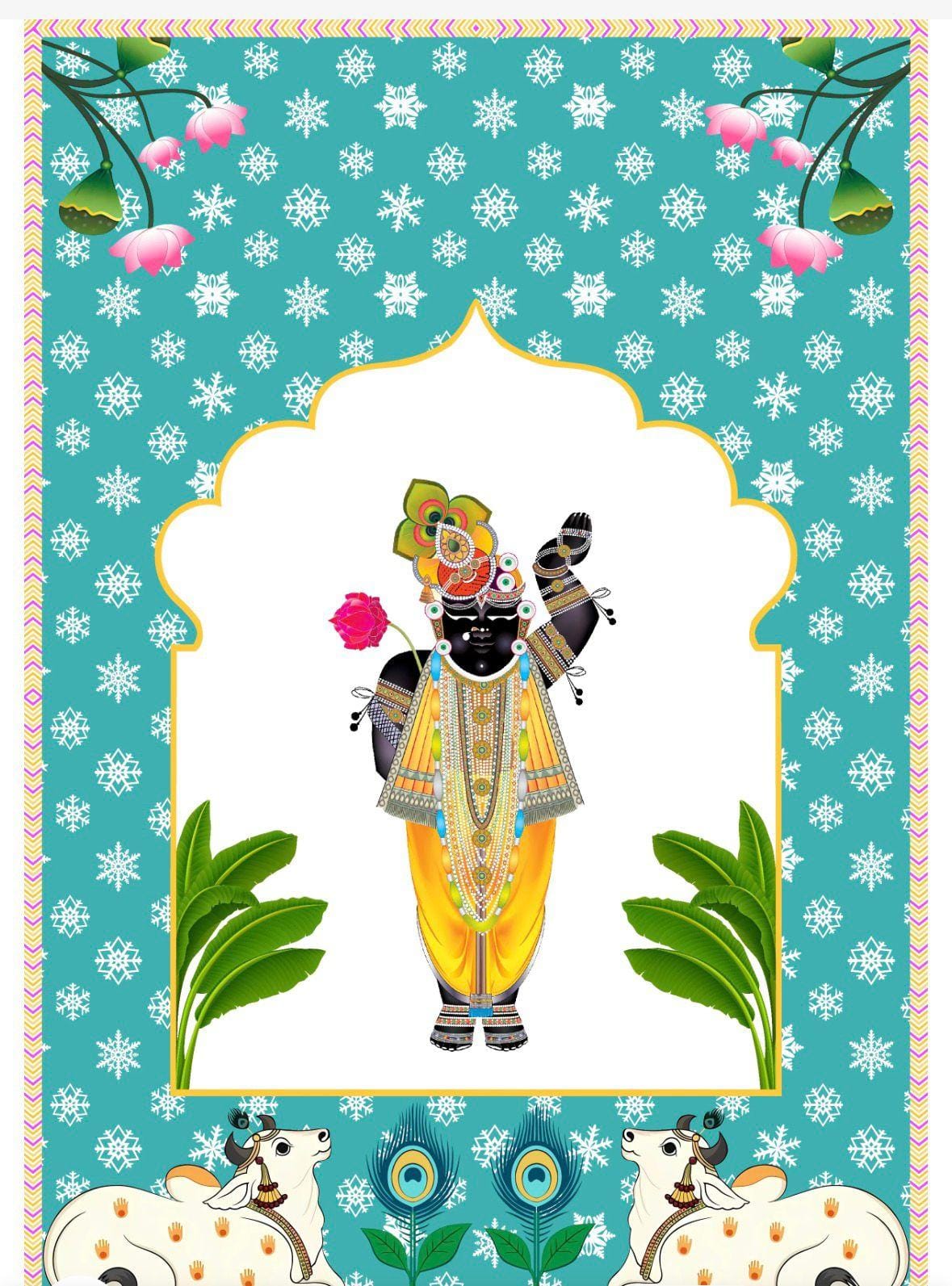 Kamadhenu Pichwai Backdrop