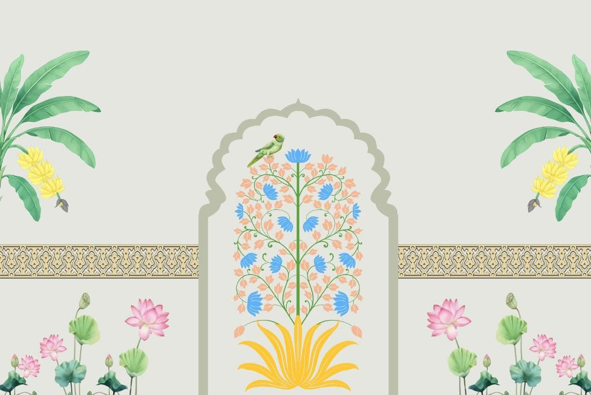 Lotus Floral Pichwai Backdrop