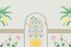 Lotus Floral Pichwai Backdrop