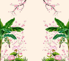 Cherry Blossom Banana Tree Gateway Backdrop