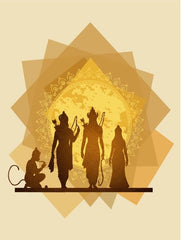 Golden Ram Darbar Silhouette Backdrop