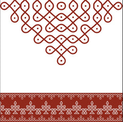 Traditional Terracotta Kolam Backdrop