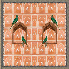 Royal Jaipur Terracotta & Emerald Parakeet Backdrop