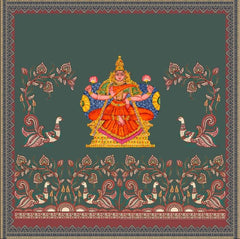 Divine Goddess Lakshmi & Kalamkari Swan Heritage Backdrop