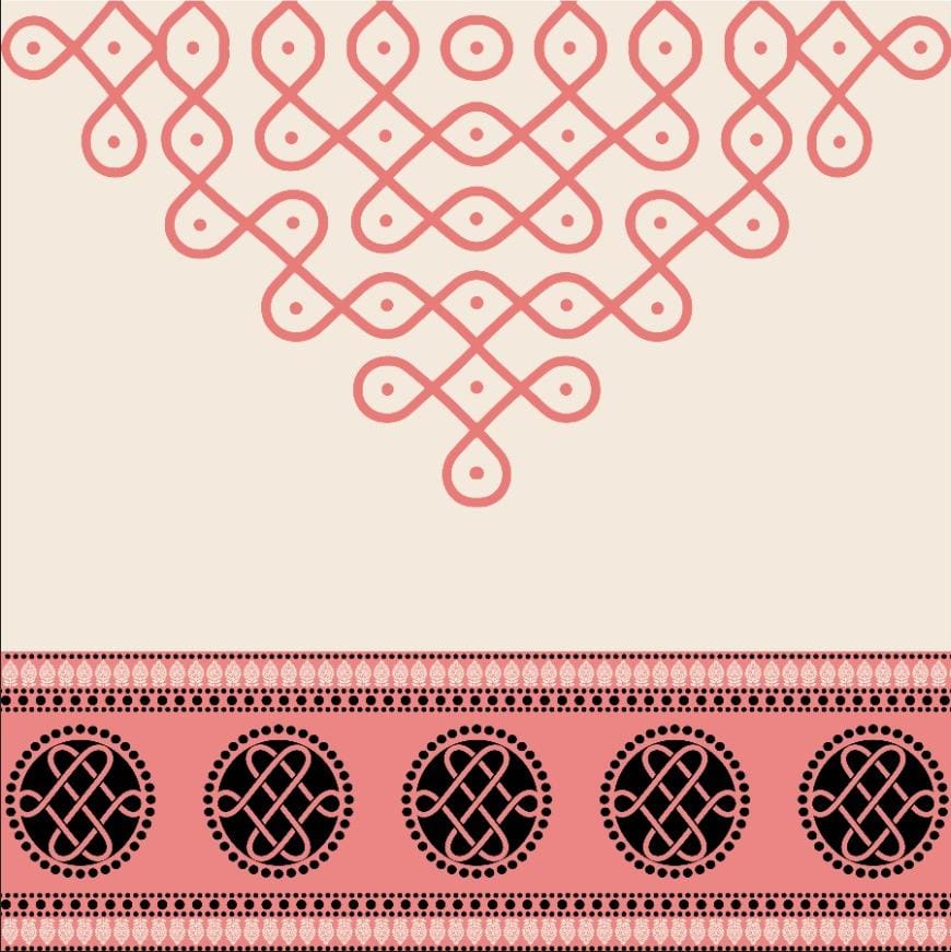 Auspicious Kolam & Sacred Thread Geometry Backdrop
