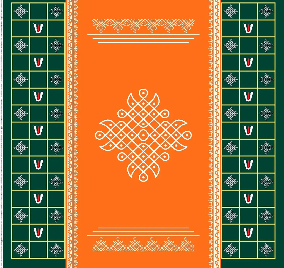 Sacred Tilak Muggulu Heritage Backdrop