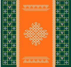 Sacred Tilak Muggulu Heritage Backdrop