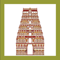 Sacred South Indian Gopuram Heritage Backdrop