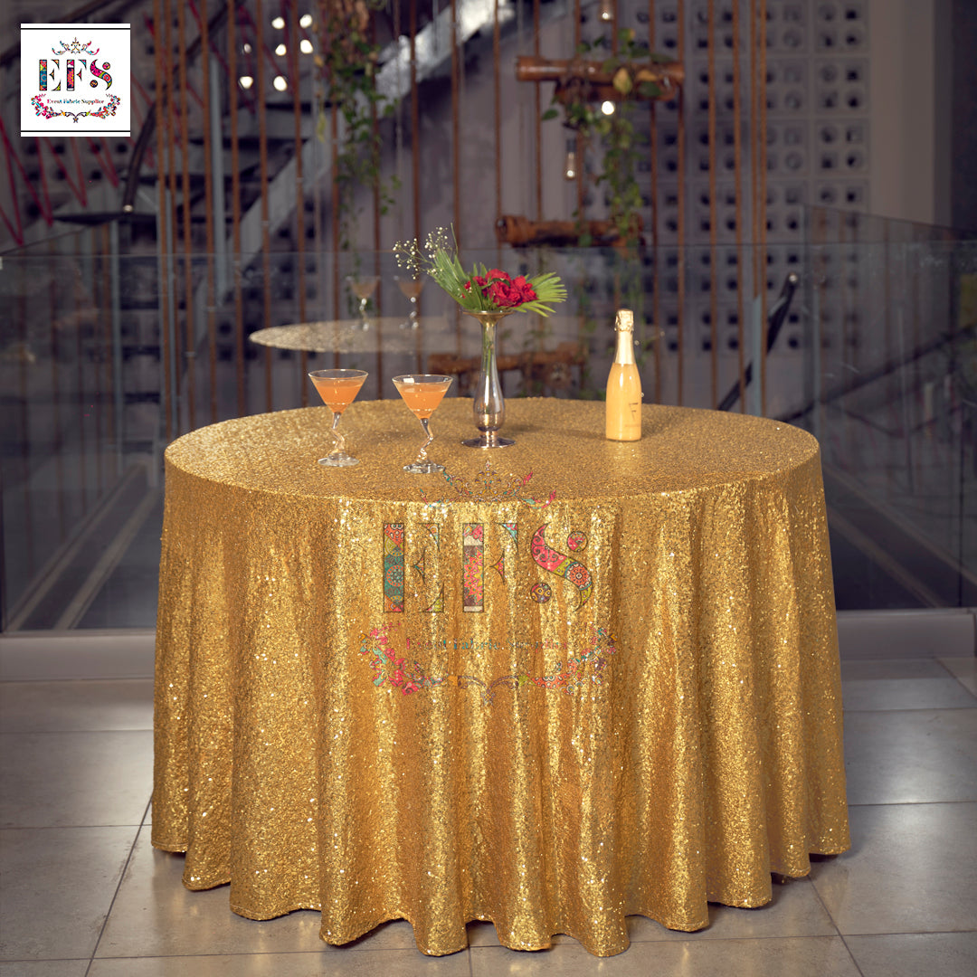 Yellow Shimmer Table Cover