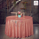 Light pink shimmer table cover