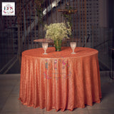 Orange shimmer table cover