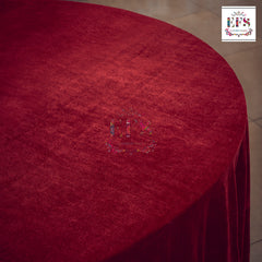 Red velvet table cover