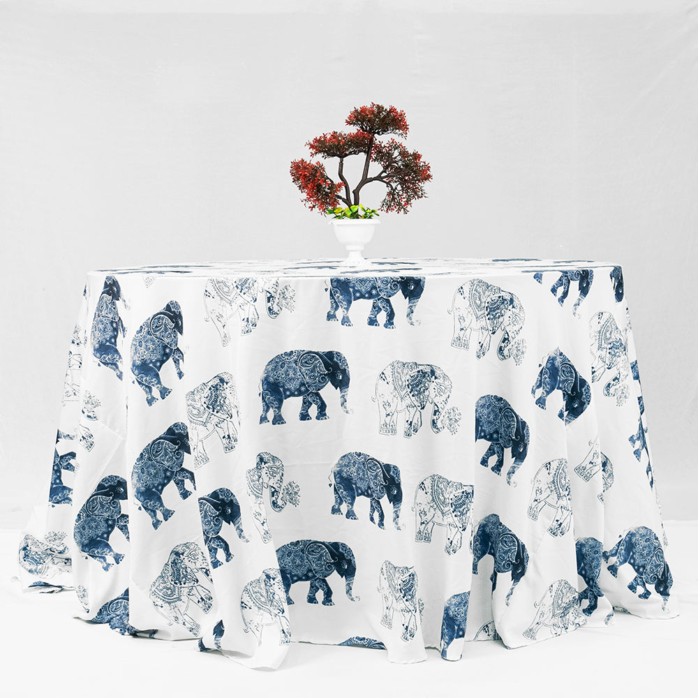 Blue Elephant Table Cover