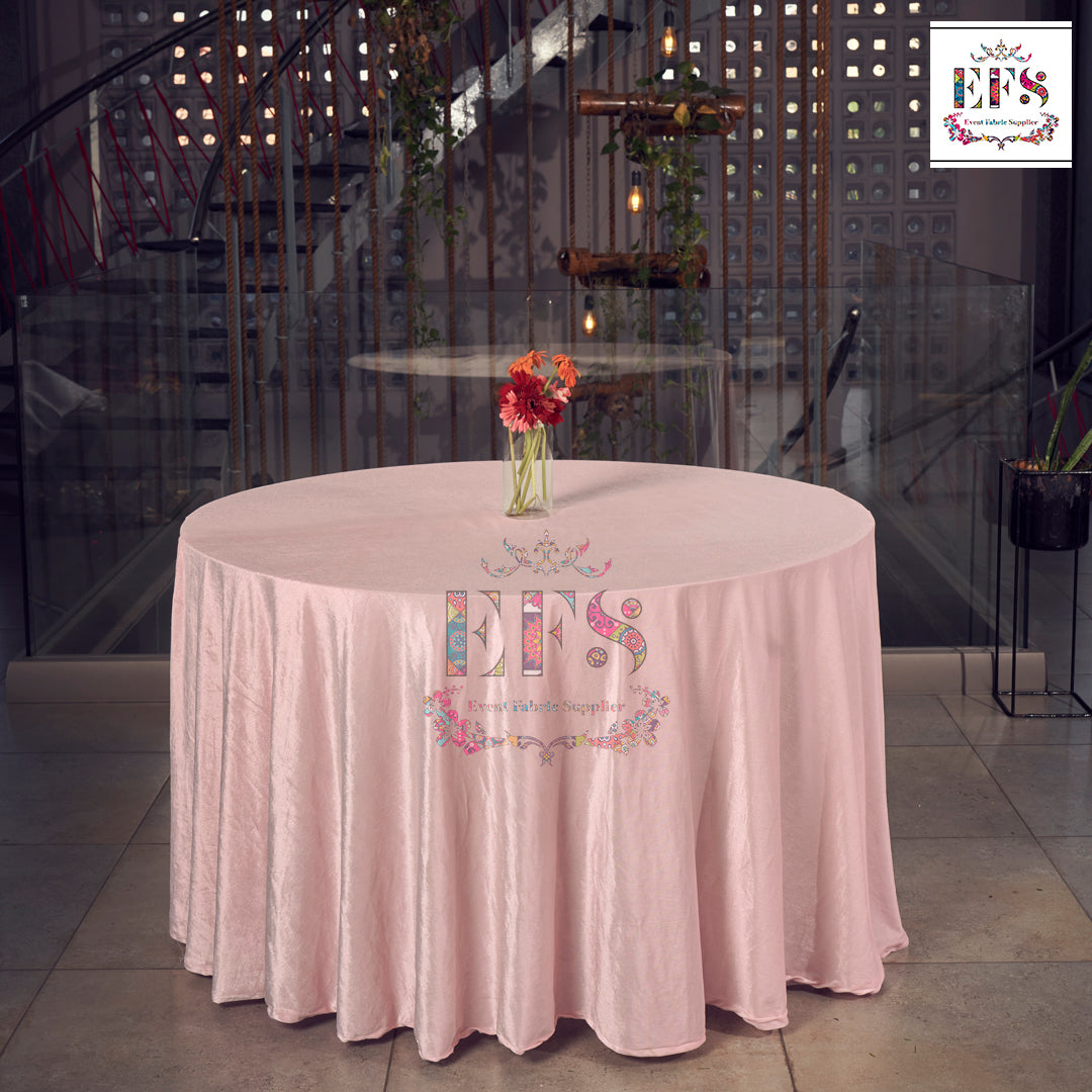 Baby pink table cover