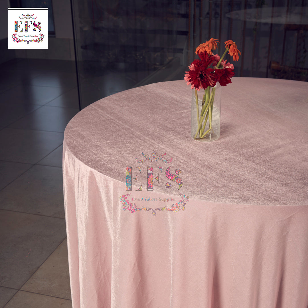 Baby pink table cover