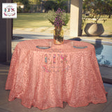 Net embroidery work table cover