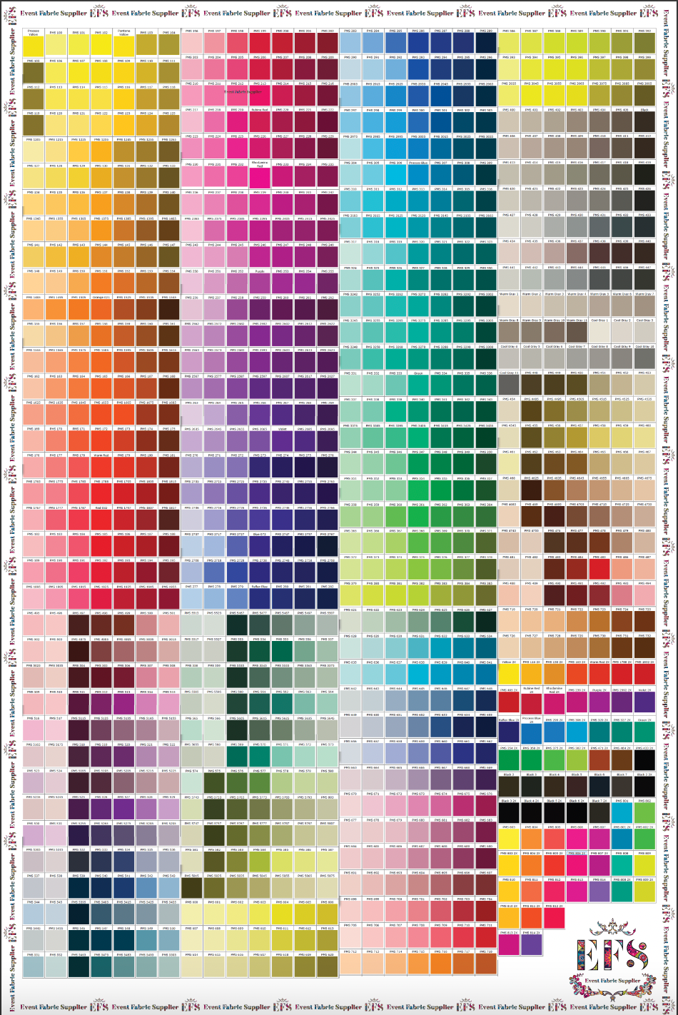 Pantone Shade Chart