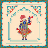 Shreenathji Backdrop with detailing of Frame.
