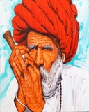 A Rajasthani Old Man Backdrop