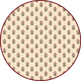 An overlay of flowers with a brown border