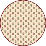 An overlay of flowers with a brown border