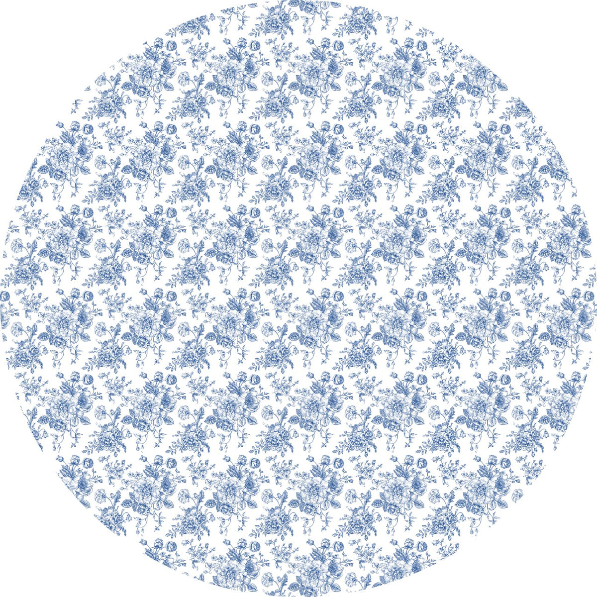 A light Blue Floral Table Overlay