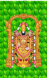 Venkateswara Balaji Backdrop with Light Betel Leaves.