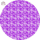 The lavender printed table cover